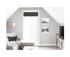 Soleil docre Oasis Voilage, Voile, Brise bise, Coton, Noir, 70 x 200 cm