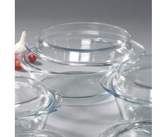 SIMAX Saladier avec Couvercle en Verre Transparent 24,9 x 24,9 x 9,3 cm