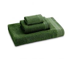 Eiffel Textile Sac Drap Plat, Coton, Olive, 100Â x 150Â x 10Â cm, Lot de 3