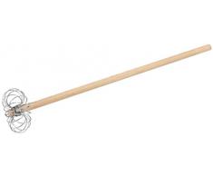 Fackelmann 30942 Fouet Ã Spirale 33cm en Bois de hÃªtre/INOX Beige/Argent, 33 x 6,5 x 6,5 cm