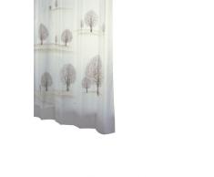 Ridder 478380-350 Park Rideau de Douche Textile + Anneaux Polyester Marron 180 x 200 cm
