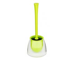 Wenko 22550100 Fiesta Brosse WC PS Vert/Transparent 14,5 x 14,5 x 37 cm
