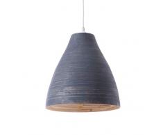 Luminaire Calcuta, suspension bambou,60 W gris bleu, ø 30 x H 33 cm