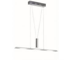 Trio 322910306 Lustre LED 3 LED 6 W Aluminium chromé / Verre blanc satiné 78 x 165 cm