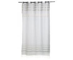 Fouta FutÃ©e Rideau prÃªt-Ã -Poser avec Anneaux, en fouta pour Une Ambiance de Vacances avec flexibilitÃ© de Hauteur, Coton, Multicolore, 280x140 cm