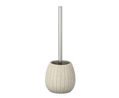 Wenko Cantaloup Brosse WC, PolyrÃ©sine, Beige, 13 x 13 x 37 cm
