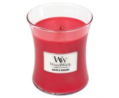 Woodwick Bougie Radis et Rhubarbe, Rose, 275Â g