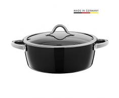 Silit 2130270829 Cocotte avec Couvercle, Ãmail, Noir, 28 cm