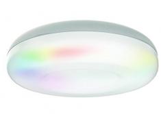 Jedi 563041715 Plafonnier Daphnis IP44, MÃ©tal, IntÃ©grÃ©, 16 W, Argent, 34 x 34 x 10 cm