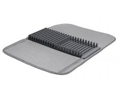 UMBRA UDRY Ãgouttoir à vaisselle et tapis de séchage en microfibre â Léger, pliable et facile à ranger - dim 61 x 46 cm, Anthracite