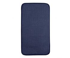 InterDesign iDry tapis de sechage, petit tapis Ã©gouttoir vaisselle en polyester, tapis Ã©vier fin pour un sÃ©chage rapide, Bleu Marine - 46cm x 23cm