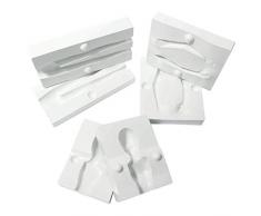 PME PM637 Lot de 6 PiÃ¨ces Moules Figurines Femme, Plastique, Blanc, 15 x 3,5 x 16 cm