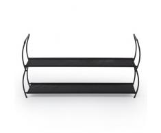 UMBRA Imelda. Range chaussures Imelda. Métal et tissu noir. Dimension : 81.3x22.9x44cm.