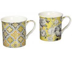 R2S 178TCYB Trend & Colors Coffret 2 Mugs 30 cl Porcelaine Jaune 30 x 15 x 15 cm 2 unitÃ©(s)
