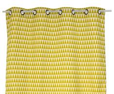 Linder Rideau Motifs GÃ©omÃ©triques Ã Oeillets Polyester Vert 135 x 260 cm