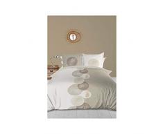 Soleil docre Luna, Parure, Housse de Couette, Coton, Ecru, 220 x 240 cm