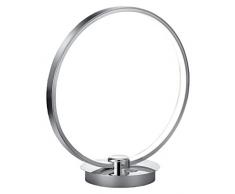 Reality, Lampe de table, Daisy incl. 1 x LED,SMD,12,0 Watt,3000K,970 Lm. Acryl, Blanc, Corps: metal, Chrome L:25,5cm, L:12,0cm, H:27,0cm IP20,Interrupteur tactile 4 niveaux