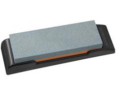Fackelmann 43333 Pierre à aiguiser Nirosta 19x6cm en PP/Céramique, Plastique, Gris/Noir/Rouge, 19 x 6 x 4 cm
