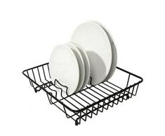 Delfinware Egouttoir Plat en Plastique Noir