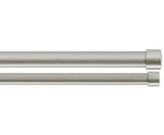 AmazonBasics Tringles à rideaux en double - 36 - 72, Nickel