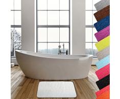 MSV 2108380 Galets Tapis de Bain Blanc 50 x 80 cm