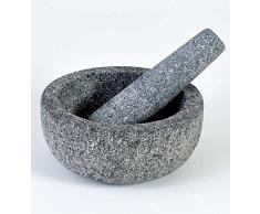 Victor Pilon et mortier, Granit, Gris, 17Â cm