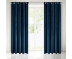 Eurofirany Rideaux, Polyester, Bleu Marine, 140x250cm