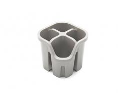 Addis Ãgouttoir Ã Couverts ustensile Caddy avec 4Â Compartiments, Champignon, 14Â x 14Â x 13Â cm