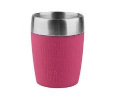 Emsa 514517 TRAVEL CUP tasse isotherme, mug avec couvercle, revêtement silicone, 200ml, Framboise