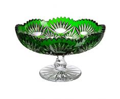 Verre de Bohême Ananas Centre de Table, Verre, Vert, 20 x 20 x 12 cm