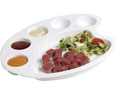 Cosy & Trendy HP1367 Plat Palette Peintre Céramique, Blanc, 30 x 24 x 3 cm