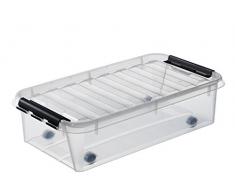 Hammarplast 3541570 clipbox smart store classic 35/35 l, avec roulettes, transparent