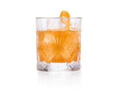 RCR Verres à Whisky Bas en Cristal Melodia 25935020006, 230 ML, Lot de 6, Claire, 7,4 cm