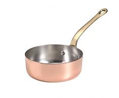 Pentole Agnelli Casserole Basse de cuivre étamé avec 1 Manche 12 cm Cuivre