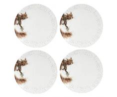 Portmeirion Home & Gifts WNPN4077-XB Lot de 4 assiettes en cÃ©ramique