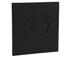 EXACOMPTA Puzzle Rigide Album Photo relié, 29 x 32 cm, 60 Pages, Noir, 32 x 29.5 x 4 cm