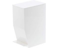 Gerson 3385 Poubelle de Salle de Bain, Plastique, Blanc, 19 x 12 x 27,5 cm