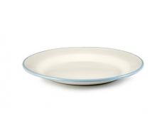 IBILI 920024 Assiette Plate Versalles, Acier, Blanc, 24 x 24 x 3 cm