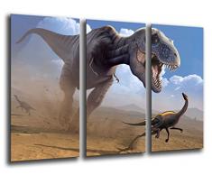 Tableau Moderne Photographique, Impression sur bois, Dinosaures, T-Rex, 97 x 62 cm, ref. 26033