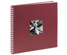 Hama Album Photo Fine Art (format 36 x 32 cm, 50 pages blanches, Ã spirale) Bordeaux