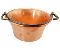 Home Casserole Ã Polenta avec Manche en Bois, Rond, Cuivre, 26 cm