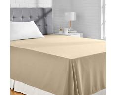 AmazonBasics Drap plane en microfibre, Olive (Olive), 230 x 260 + 10 cm