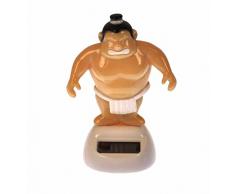 Figurine Mobile, lutteurs Sumo, sur Fond Plastique avec Cellule Solaire, env. 10 cm, dans Emballage Blister pour accrocher