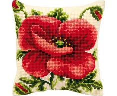 Vervaco, Kit Coussin Point De Croix, Coquelicot Orientale, Multi-Couleurs