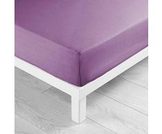 douceur dintÃ©rieur drap housse 1 personne 90x190 cm lina violine