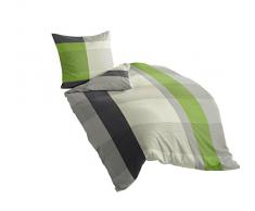 Bierbaum 4643_06 Parure de lit en satin mako Argent 135 x 200 cm