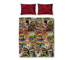 Character World Parure de lit Marvel Comics pour 2 Personnes - 200x200 cm