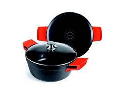 IBILI 462128 Faitout avec Couvercle Exc.Titanio 28, Acier, Noir, 28 cm