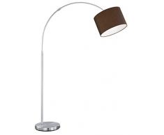 TRIO, Lampadaire, Hotel 1xE27, max.60,0 W Corps: metal, Nickel mat L:30,0cm, H:215,0cm, P:107,0cm IP20,Interrupteur pied,Hauteur rÃ©glable