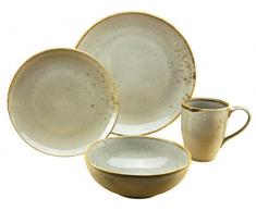 Creatable 19985 Set de 4 Assiettes, Pierre, Multicolore, 30 x 16 x 32 cm